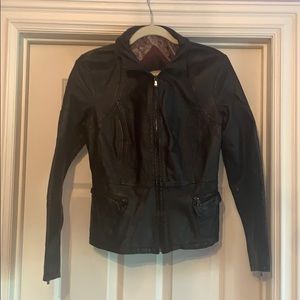 Black leather jacket